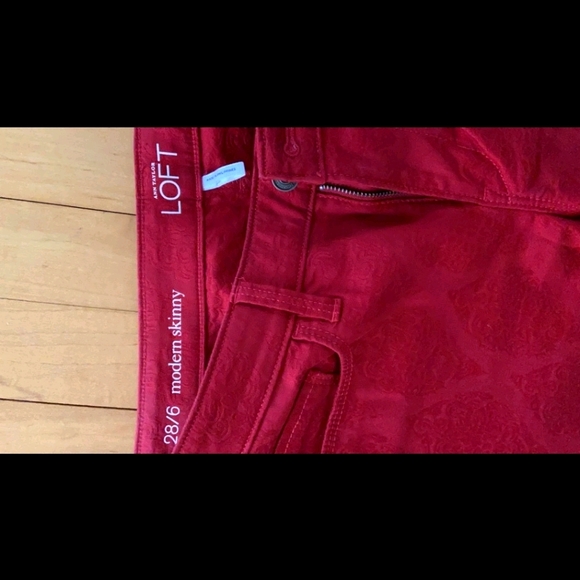 Ann Taylor modern skinny red jeans size 6 or 28 - Picture 2 of 9